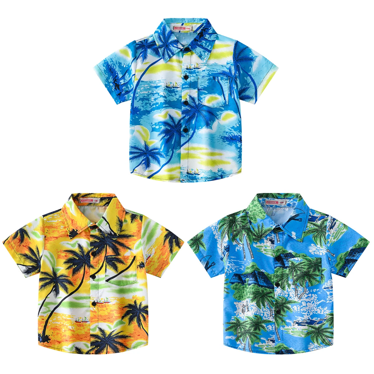 Baby Boys Shirt Toddler Summer Blouse Short Sleeve Tops Hawaiian