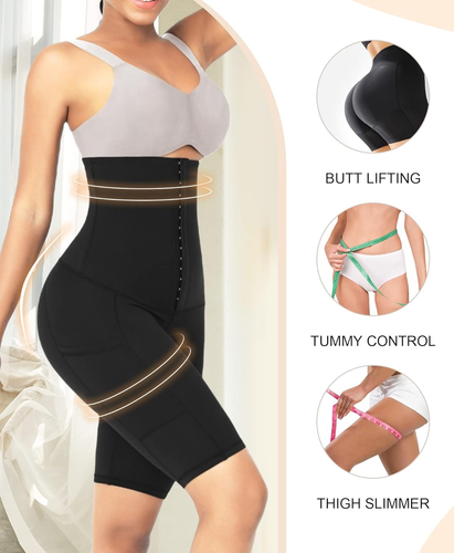 Womens Tummy Control Waist Trainer High Waisted Shorts Corset Body Shaper Shapew - Picture 5 of 12