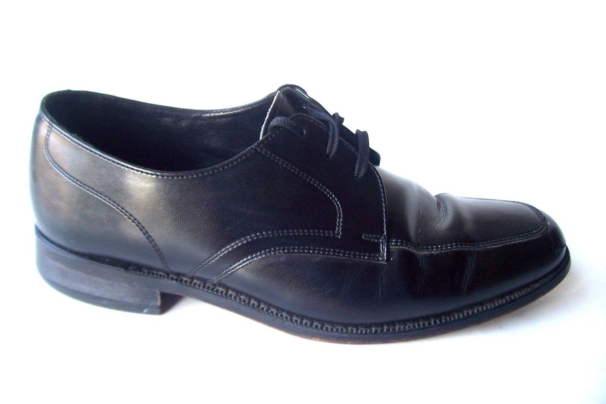 FLORSHEIM BLACK LEATHER OXFORD LACE UP MENS DRESS SHOES SIZE 