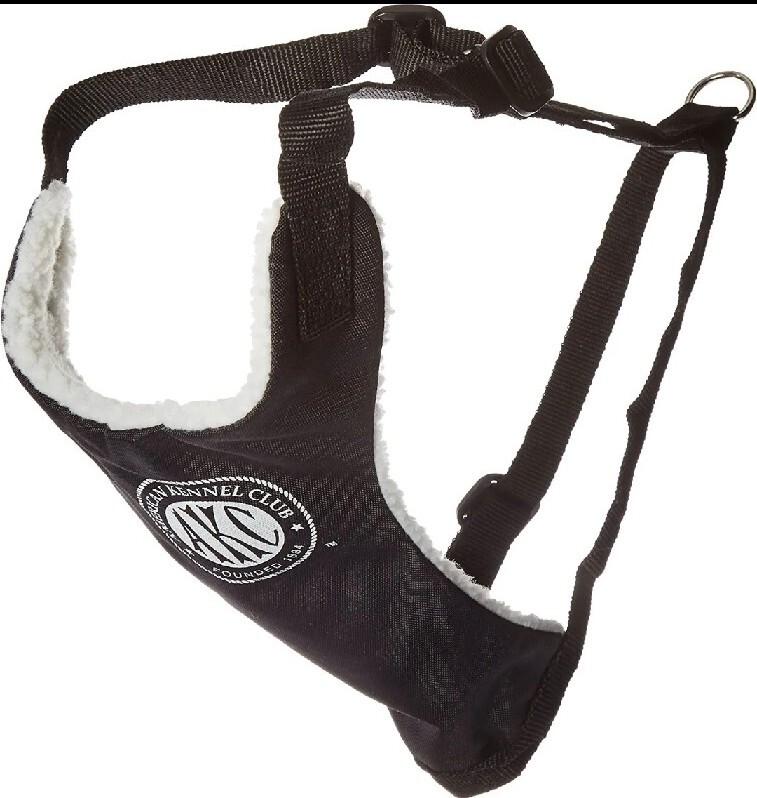 AKC American Kennel Club 2 in 1 Seat Belt Dog Harness Black Sz M/L ...
