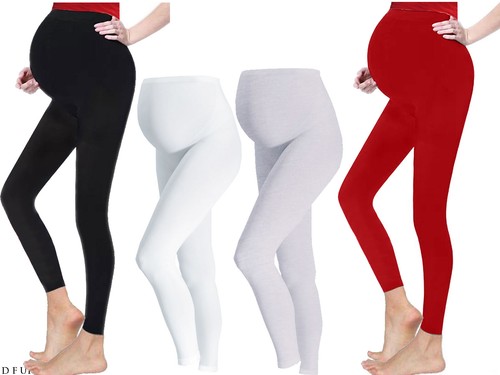 Nuovo Donna Maternità Lungo Gravidanza Cotone Leggings da Taglie Comode  8-20 | eBay