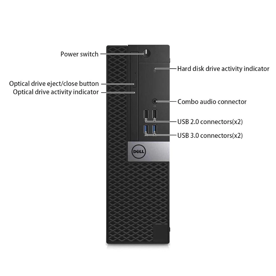 Computadora de escritorio Dell OptiPlex PC i7 hasta 64 GB RAM 1 TB SSD Windows 10/11 Wi-Fi Foto 3 de 4