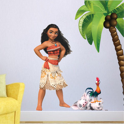 #ad Moana Disney Kids Wall Decal Mural Disney Princess Wall Vinyl Animated Art s97 $44.00