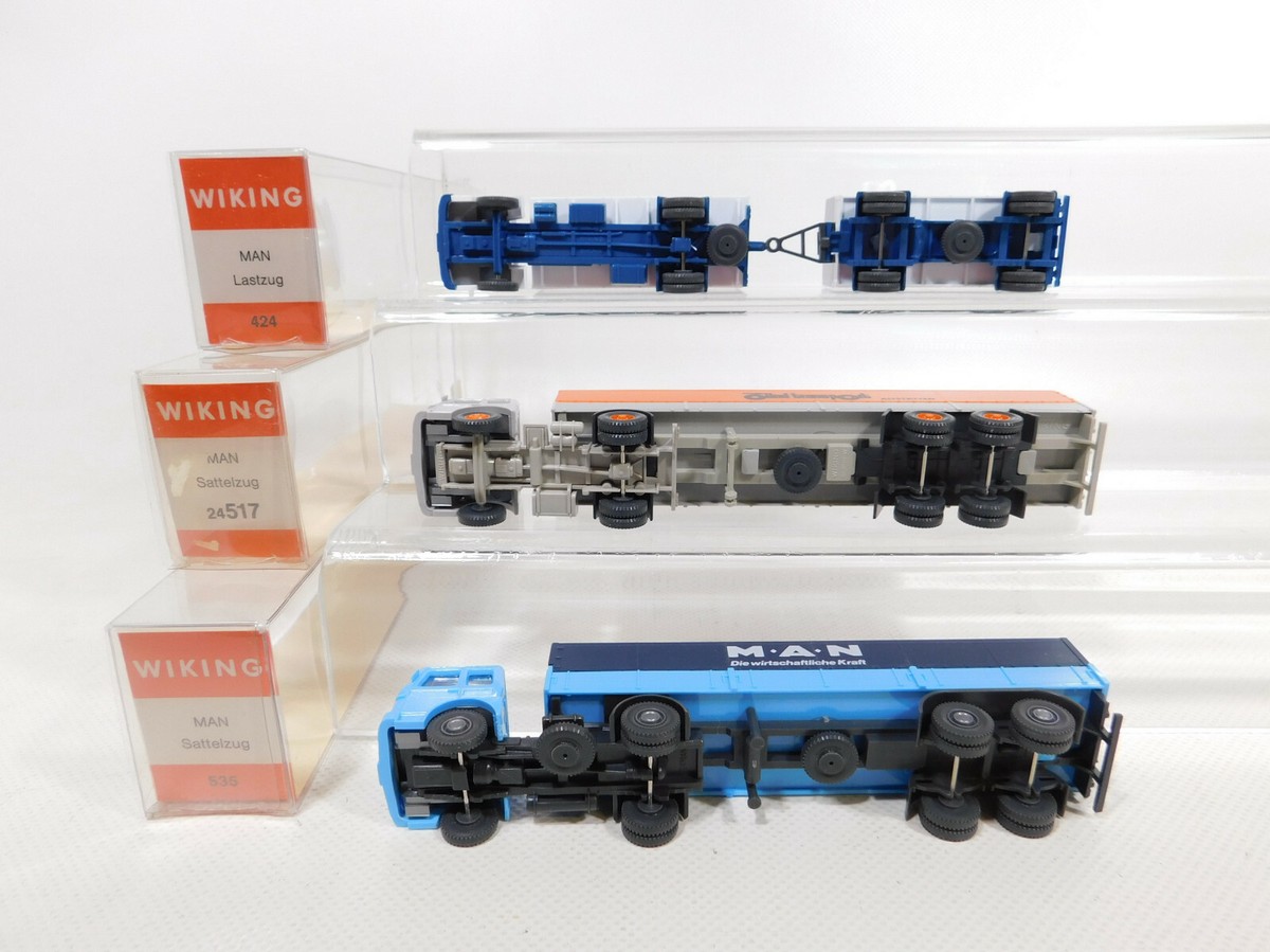 Cn139-0,5# 3x Wiking H0/1:87 Truck MAN: 424 Elbe Fruit + 24 Cn139-0,5# 3x Wiking H0/1:87 Truck MAN: 424 Elbe Fruit + 24