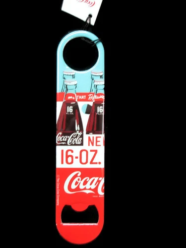 Coca-Cola Metal Bottle Pene Vintage 6-pack with Checkerboard Pattern