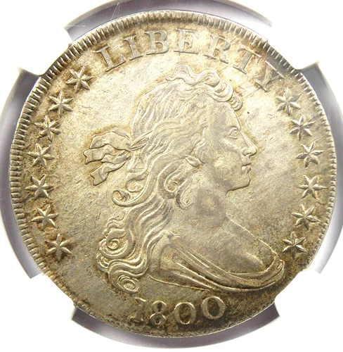 1800 Draped Bust Silver Dollar $1 Coin - Certified NGC AU Details - Rare!