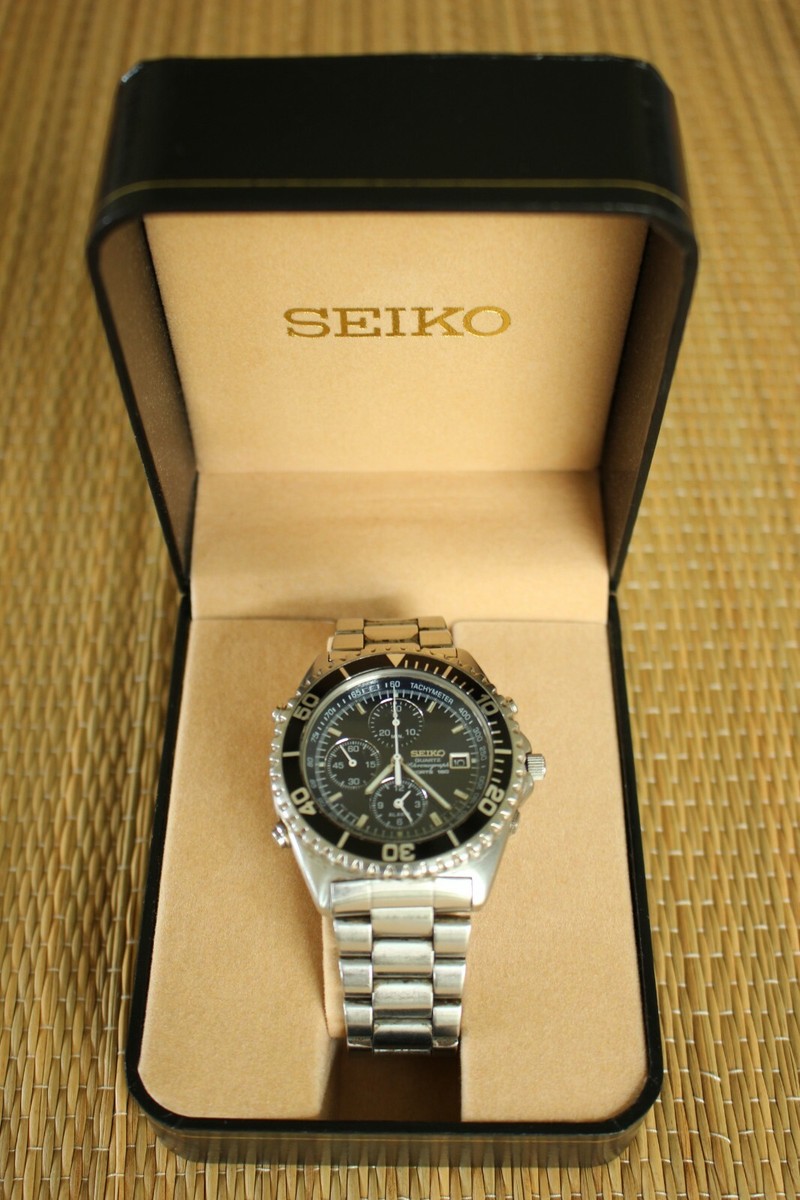 セイコー　ビンテージ Seiko Vintage 7T32-7F20 Stainless Steel Watch 24mm x 18mm