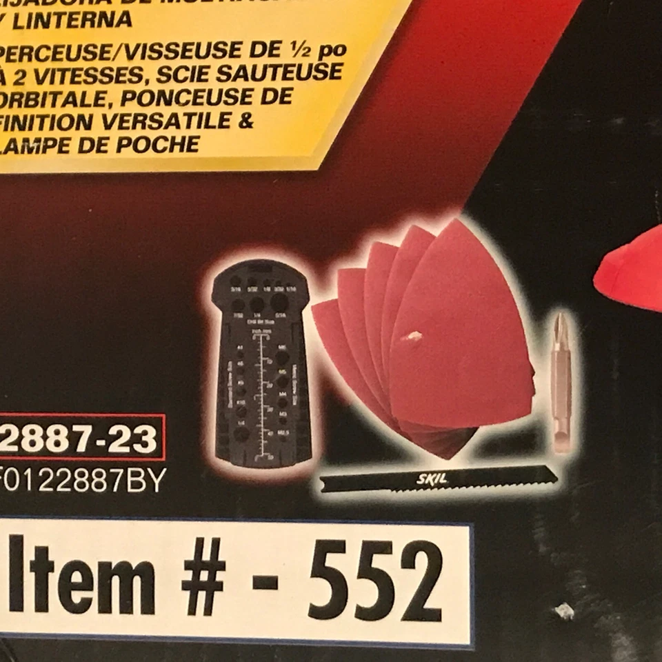 Skil 2887-23 18V Cordless 4-Tool Combo Pack Drill Sander Jigsaw Flashlight -New - Image 3 of 4