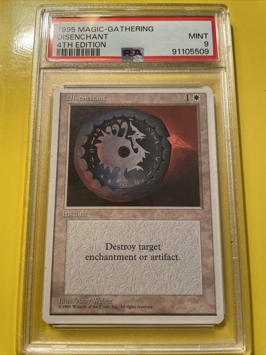 MAGIC THE GATHERING: DISENCHANT 🔥PSA 9 MINT🔥4th EDITION-1995 MTG