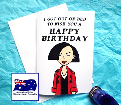 Jane Lane Daria Funny Birthday Card KimWestARt