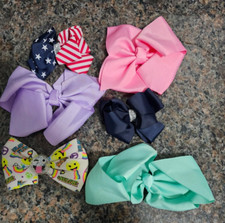 girl's hair bows, clip on