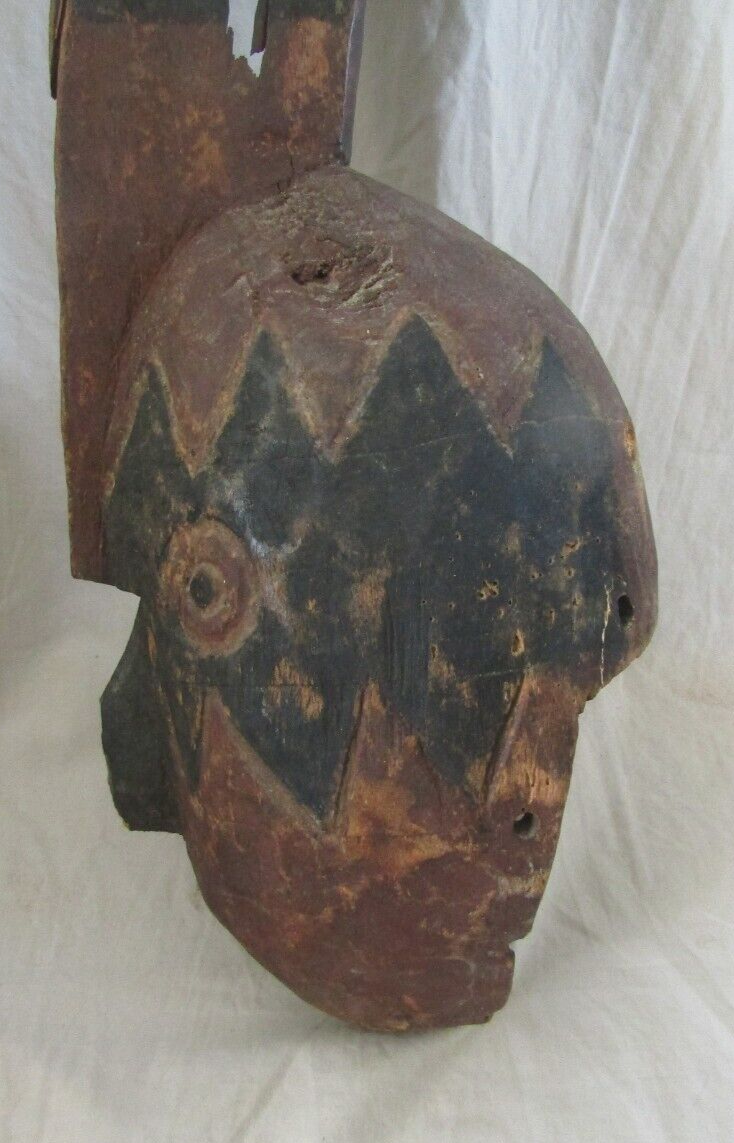 Masque africain Burkina Faso Moaga genié de la brousse 70cm Mossi