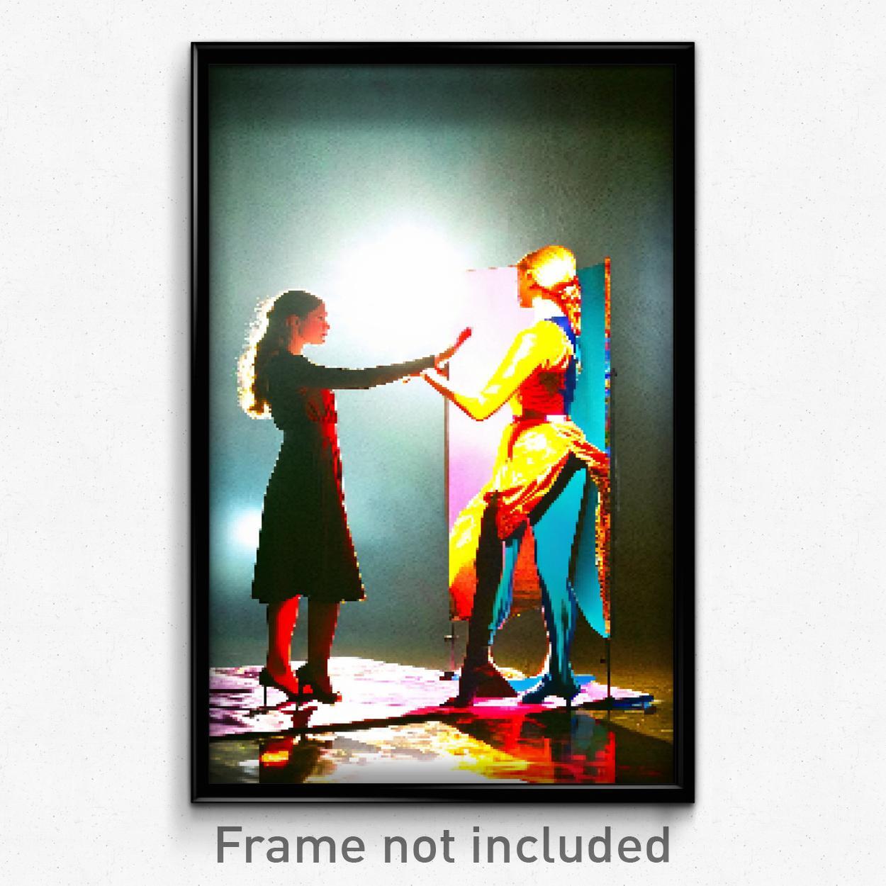 Pixel Art Glossy 8-Bit Psychedelic Trippy Video Game Poster Print