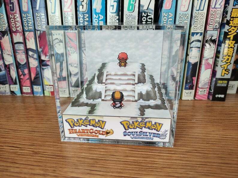 Pokemon Meme PP2 Encounter Handmade Diorama - Gameboy Gaming/Retro Cube -  Fanart