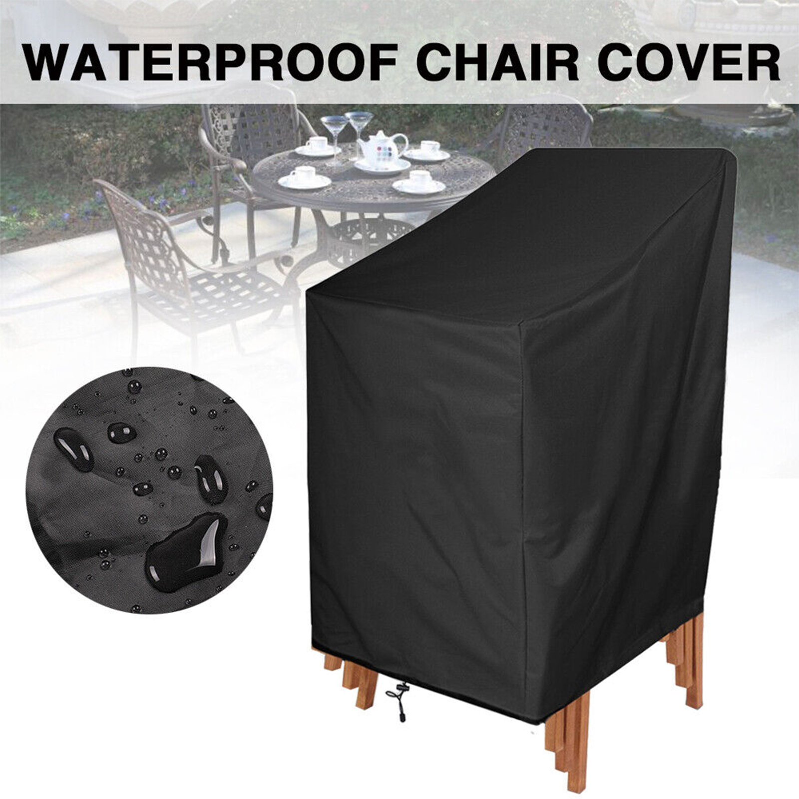 Waterproof Chair Cover Outdoor Garden Furniture Stackable LoungeSeat