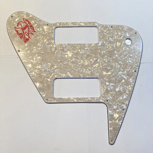 Aged Pearl 4 Ply Pickguard 2 P90 Gibson Custom Shop Non Reverse Firebird + Decal