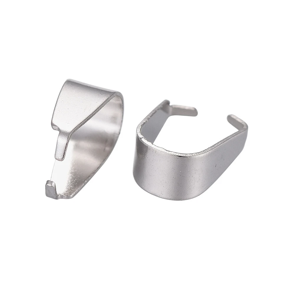 100 piezas 304 acero inoxidable a presión fianzas fabricación de joyas color acero 10x7x4,5 mm  Foto 2 de 4