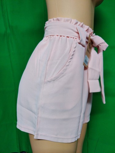GK Fashion Womens Short Pants Casual Loose High Waist Elastic Pink Color Size M - Picture 2 of 11