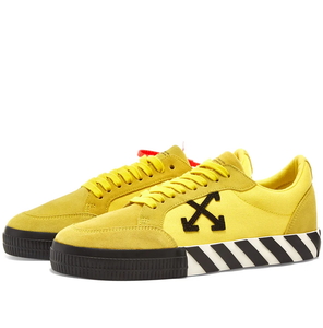 yellow and black off white shoes