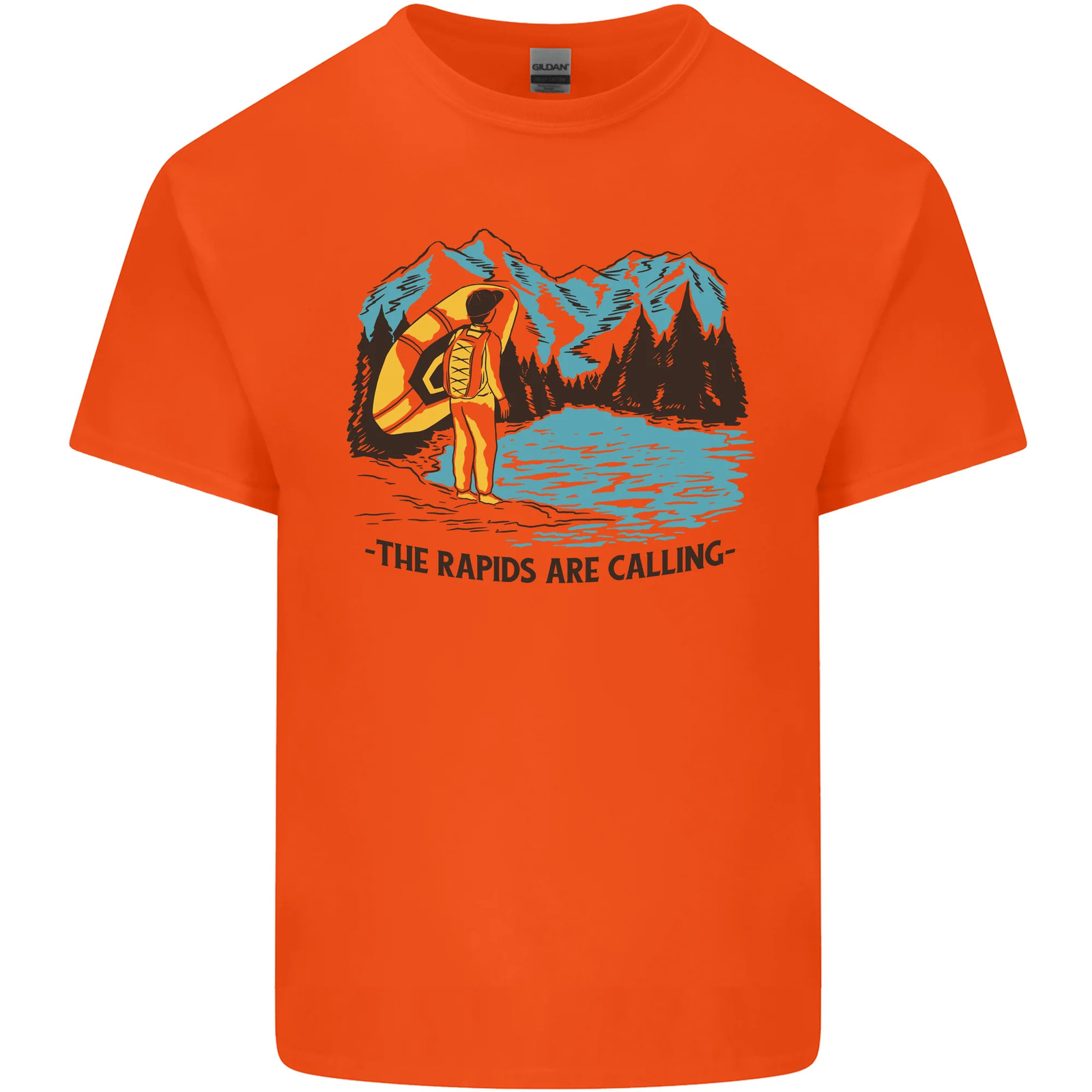 Camiseta De Algodón Para Hombre De Rafting En Aguas Blancas Y Rápidos