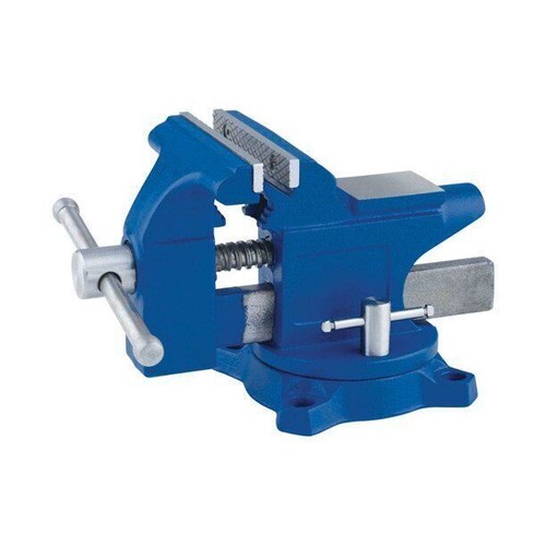 4-1/2"Light Duty Steel Bench Vise with Anvil Swivel Table Top Clamp Locking Base - Picture 2 of 4