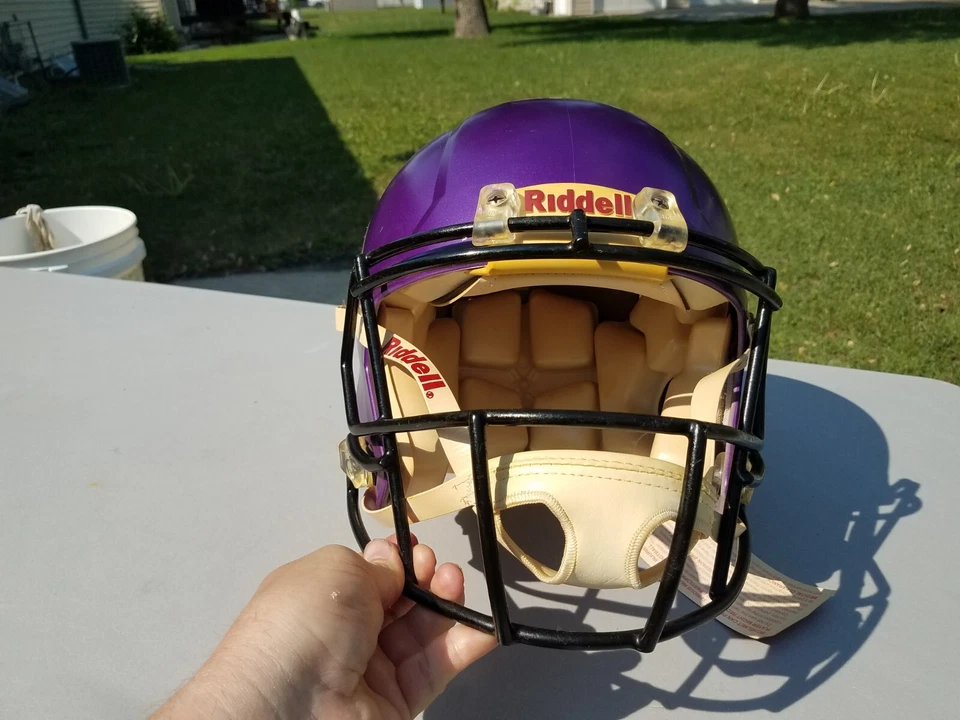 Casco Riddell tamaño completo 'Nuevo' Minnesota Vikings AUTÉNTICO con etiqueta Foto 2 de 4