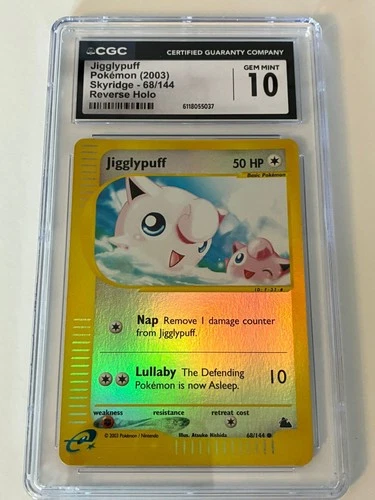 Jigglypuff CGC 10 Skyridge Reverse Holo 68/144