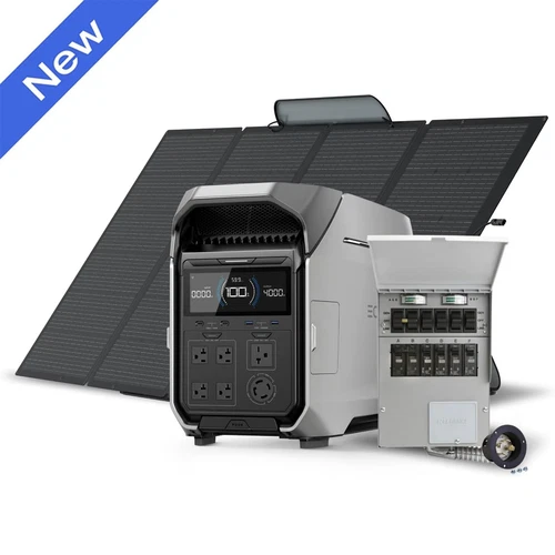 EcoFlow DELTA Pro 3 4096Wh Power Station with 400W Solar Panel Transfer Switch