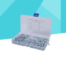 80 en 1 kit d'assortiment de raccord de graisse de remplacement (argent)