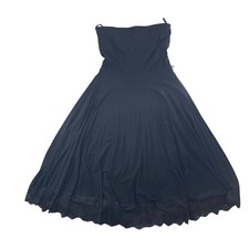Whimsigoth Black Strapless Lace Trim Midi Dress M Stretchy Fairy Classic Capsule