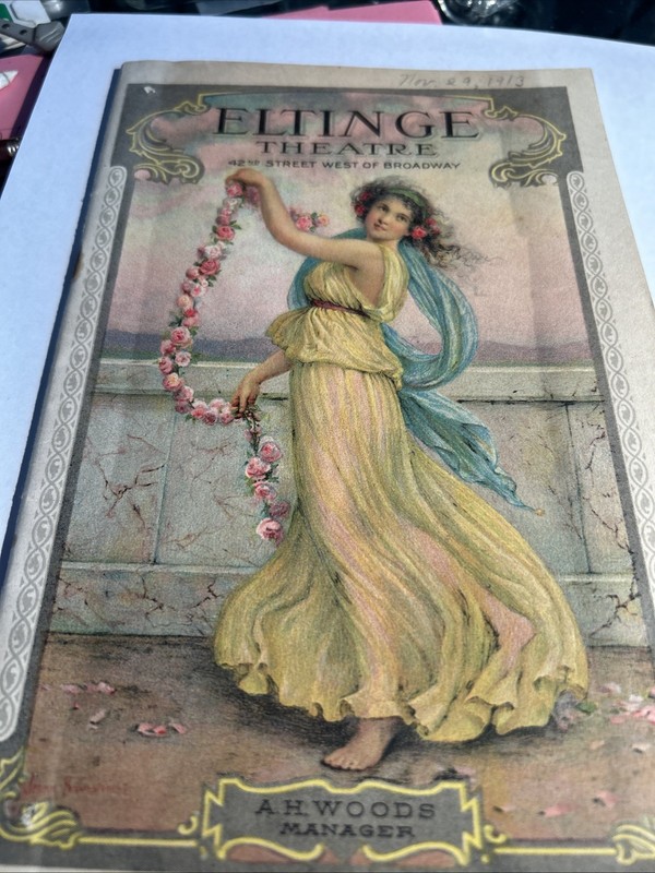 Jane Cowl  "Within The Law "   Playbill   1913    BROADWAY    Eltinge Theatre