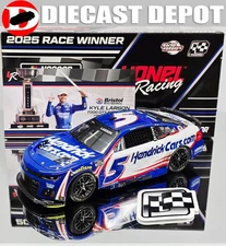 KYLE LARSON 2025 BRISTOL WIN RACED VERSION HENDRICKCARS.COM 1/24 ARC DIECAST