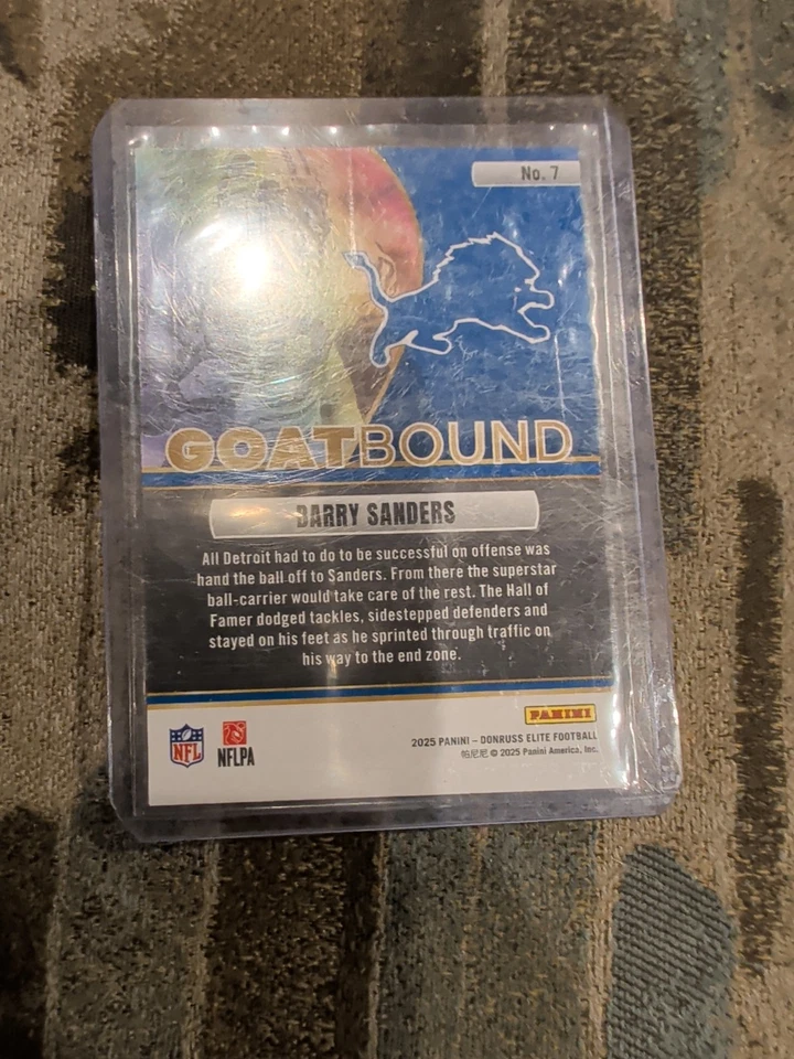 Estuche Donruss Elite Goatbound rosa Barry Sanders “A” Hit SSP LIONS 2025 Foto 2 de 2