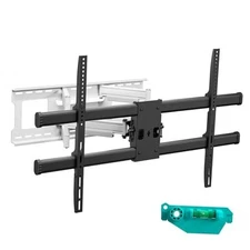  Full Motion TV Wall Mount for 42-120 Inch Screen up to 220 lbs, White - Black