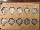 Barber Half Dollars - Lot of 9 - in Whitman Album - No Reserve