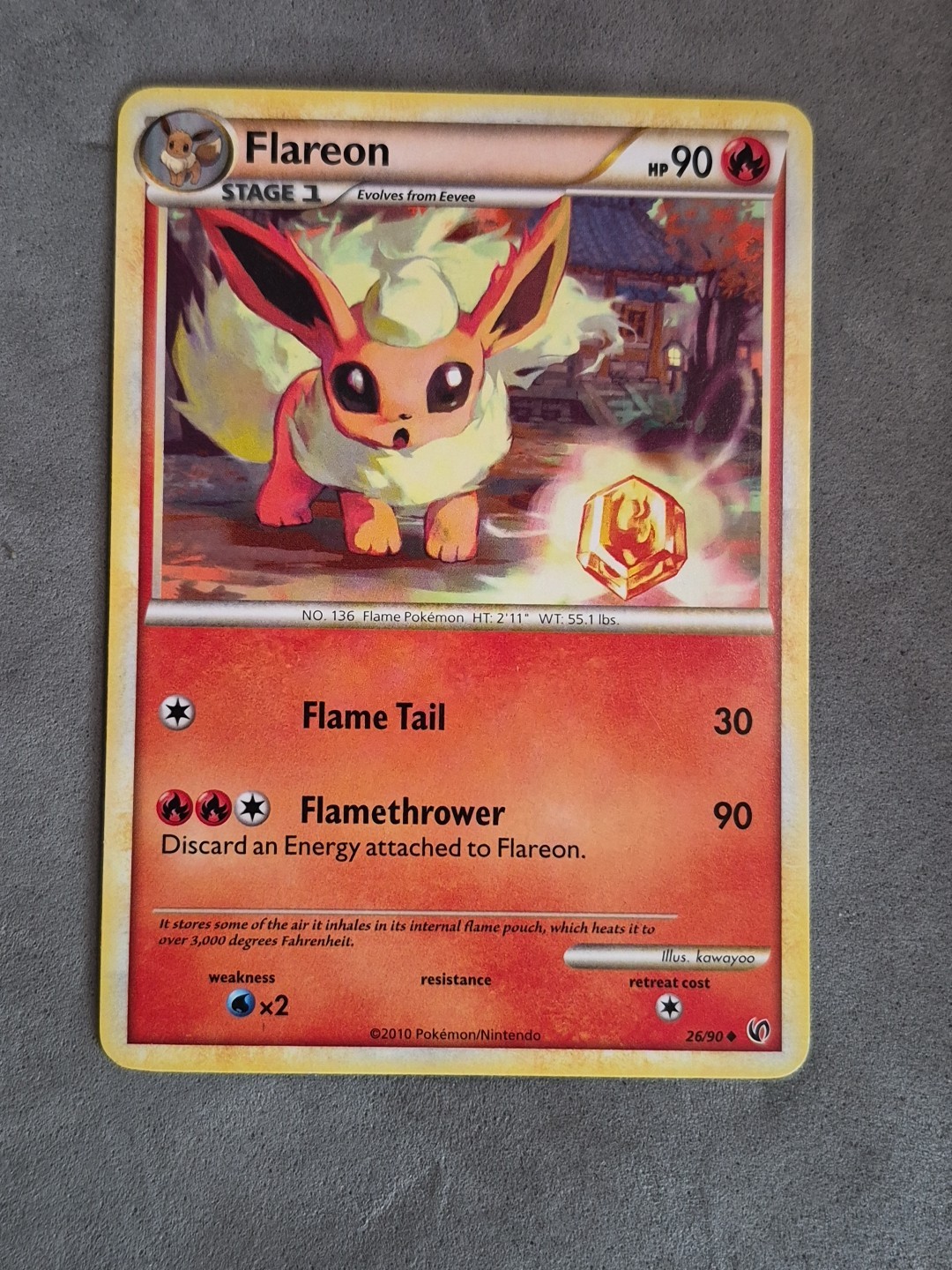 Flareon 26/90 Uncommon Undaunted Pokémon Card NM