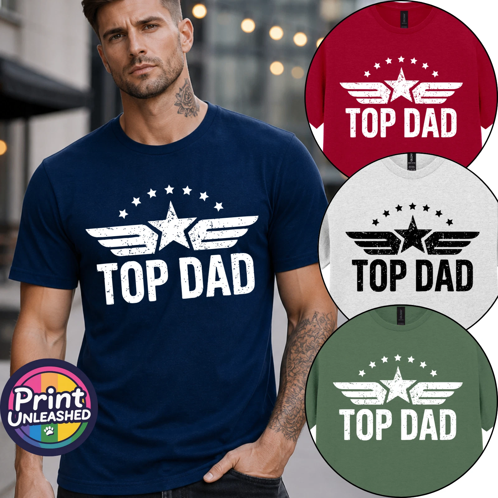 Classic Top Dad Tee Funny Dad T Shirt Retro Print Father’s Day Gift for Dad Tee
Opens in a new windo