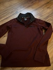 Pink Victoria's Secret Women's Maroon 1/4-Zip Logo Pullover Size S