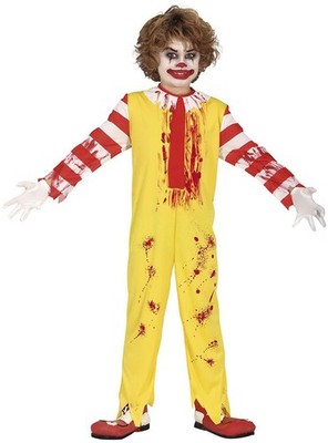 GUIRCA KOSTÜM KILLER CLOWN KINDER 7 - 9 JAHRE