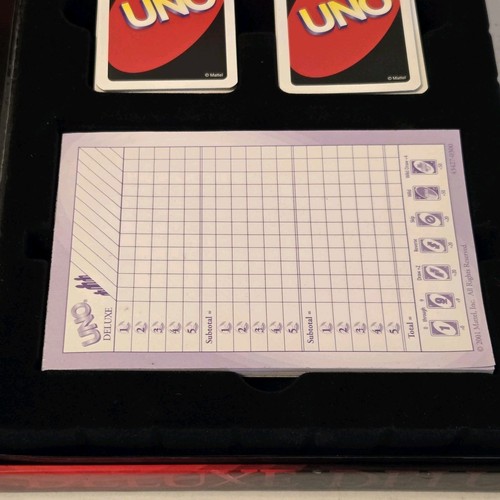 UNO Deluxe Card Game 2001, Cards Score Pad & Original Pencil **COMPLETE** - Picture 4 of 7