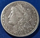 A 1892 CC Morgan Silver Dollar, Better Date 90% Silver