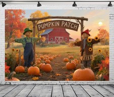 7x5ft Fall Thanksgiving Pumpkin Patch Autumn Harvest Vinyl Backdrop