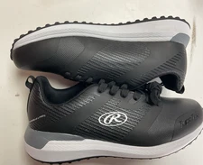 NEW!!! Rawlings Turf Tex Golf Shoes Men's Sz 8D Black/White [175787]