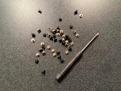 50 pieces M.2 SSD Mounting Screws M2x3mm NVMe PCIe 2280 Screw Kit w/ Screwdriver