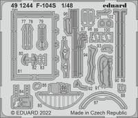 Eduard Accessories 491244 - 1:48 F-104S For Kinetic - Neu