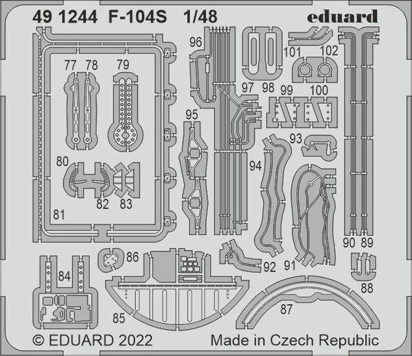 Eduard Accessories 491244 - 1:48 F-104S For Kinetic - Neu-image
