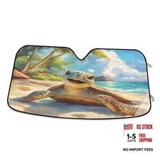 Car Windshield Sunshade, Cute Sea Turtle Foldable Auto Window 57" x 31.5" B014