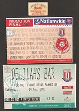TICKET: CONFERENCE PLAY OFF FINAL 2005 Stevenage v Carlisle + United badge
