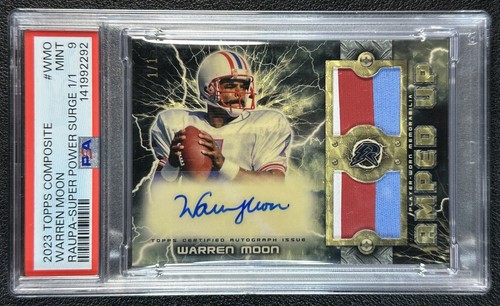 WARREN MOON PSA 9 2023 TOPPS COMPOSITE RESURGENCE PATCH AUTO SUPERFRACTOR 1/1