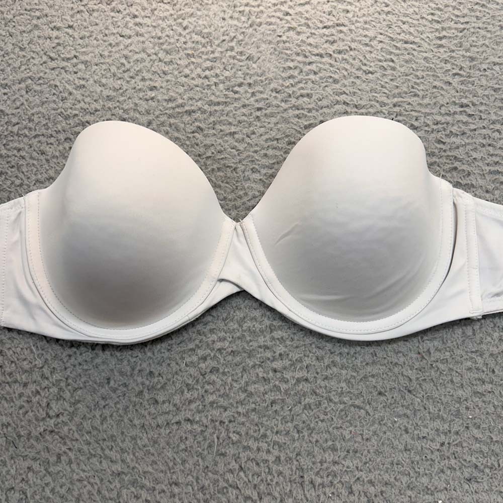 Maidenform Bra 36D Padded Push Up Bra 6990  Strapless White